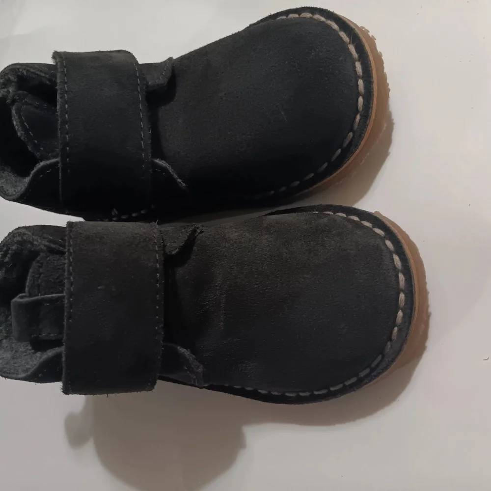 Kids Black Suede Shoes